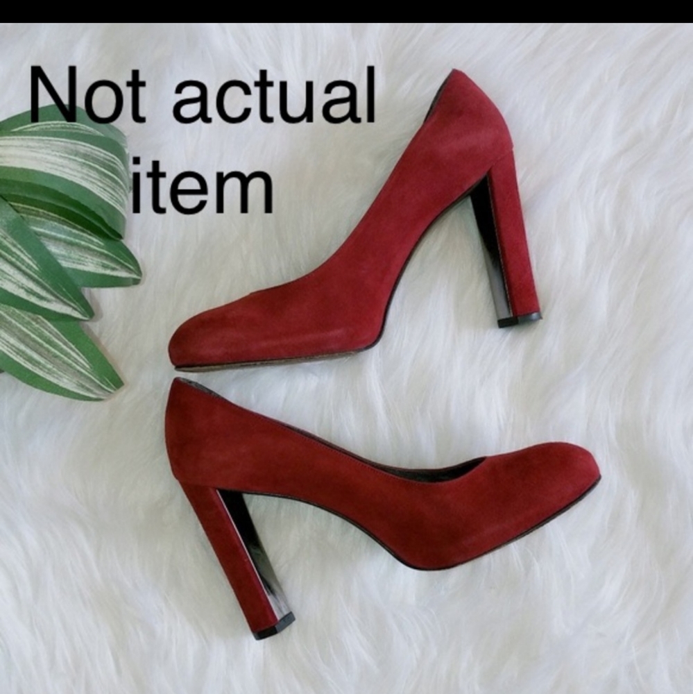 STUART WEITZMAN Burgundy Suede Platform Pumps - Picture 3 of 8
